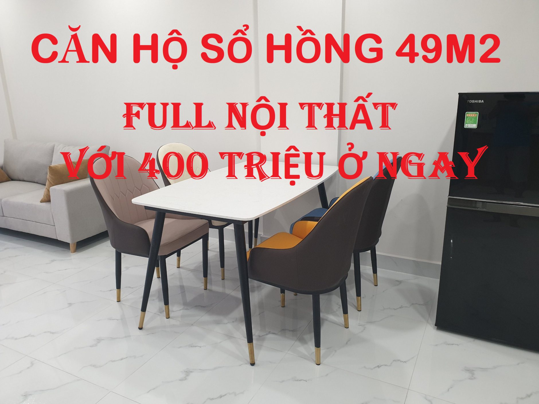 Căn Hộ sổ hồng ở Thuận An – Bình Dương – 49m2 – 1,09 tỷ – Full Nội thất ở ngay!
